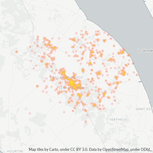 33340 Thermocarte de densité d'activité