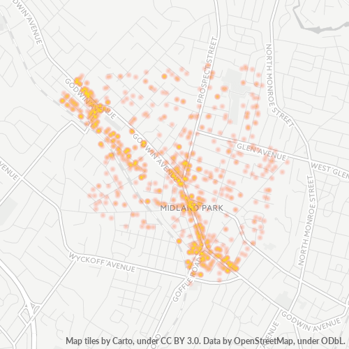 07432 Business Density Heatmap