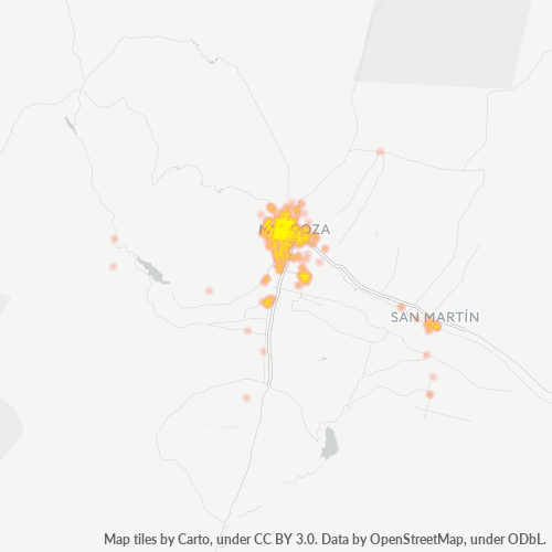 5500 Mapa de calor de densidad empresarial