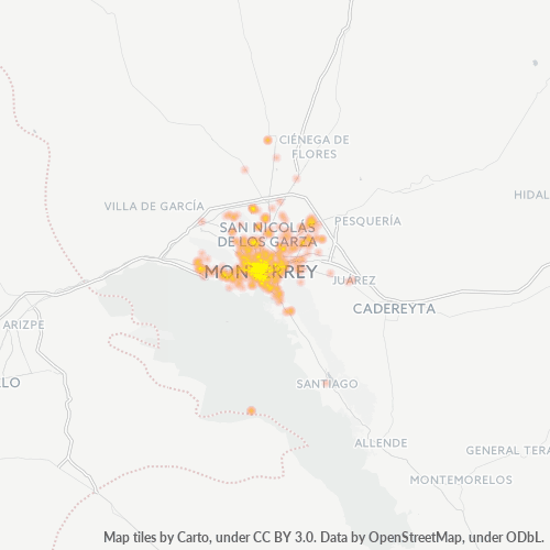 64720 Mapa de calor de densidad empresarial