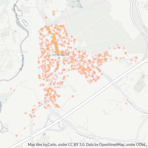 Heatmap voor postcode 4851