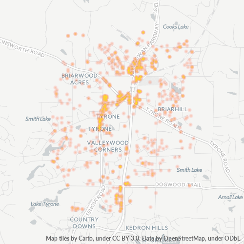 30290 Business Density Heatmap