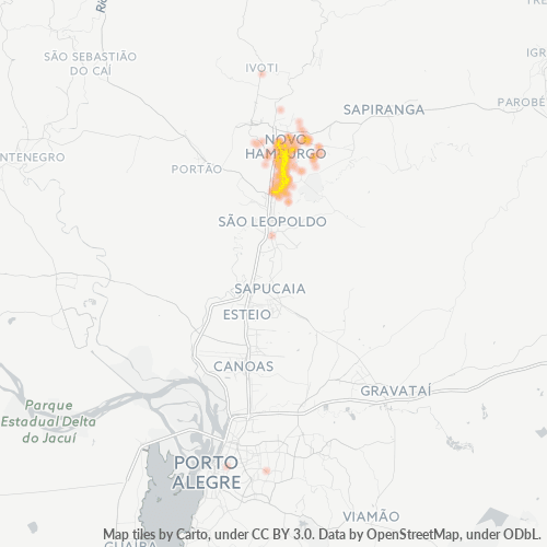 93320-000 Mapa de calor de densidad empresarial