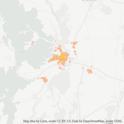 Heatmap für plz 37181