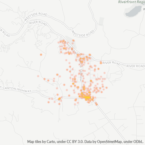 95436 Business Density Heatmap