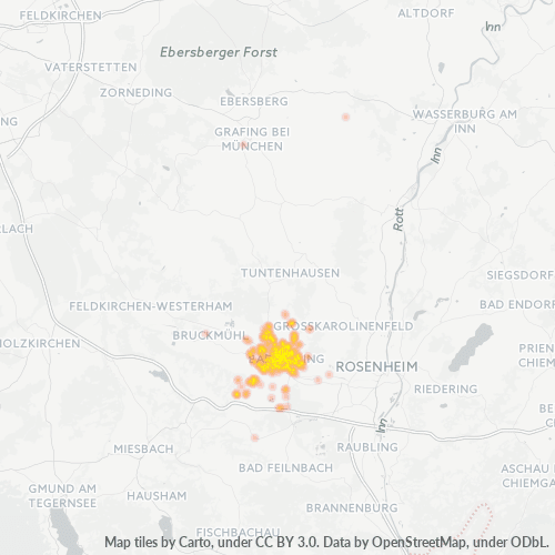 Heatmap für plz 83043