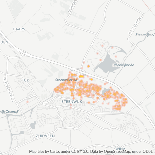 Heatmap voor postcode 8332