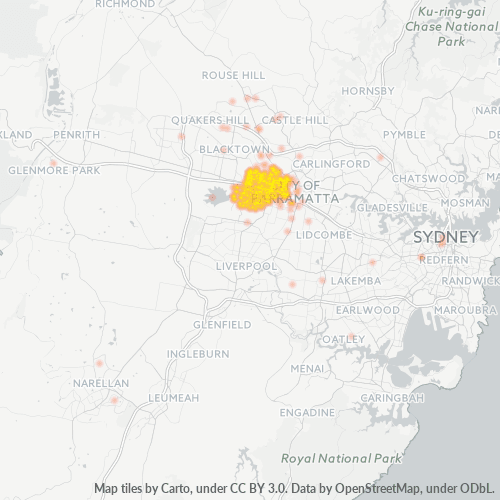 2145 Business Density Heatmap