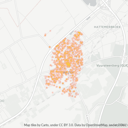 Heatmap voor postcode 8091