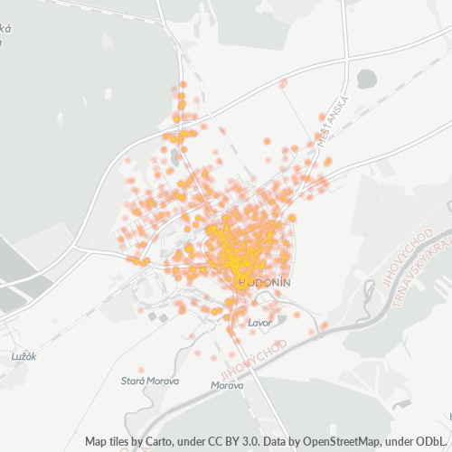 695 01 Mapa hustoty obchodu