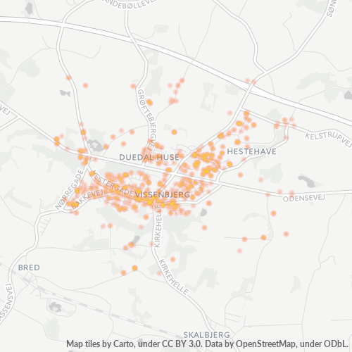5492 Heatmap over forretningstæthed