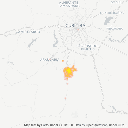 83820-000 Mapa de calor de densidad empresarial