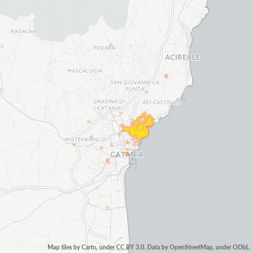 95126 Mappa di concentrazione per la densità di aziende