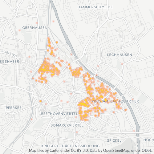 Heatmap für plz 86153