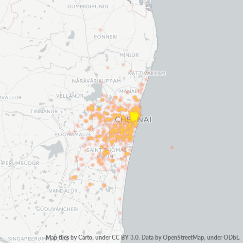 600001 Business Density Heatmap
