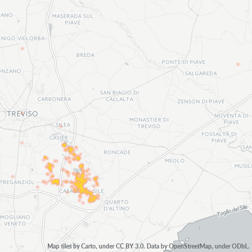 Mappa di calore per cap 31032
