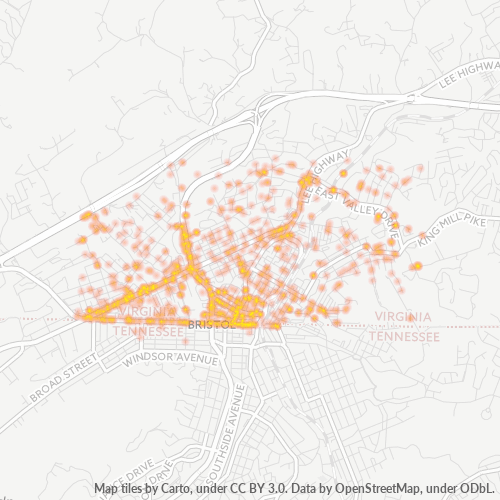 24201 Business Density Heatmap