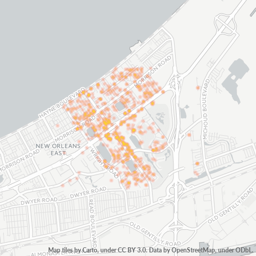 70128 Business Density Heatmap