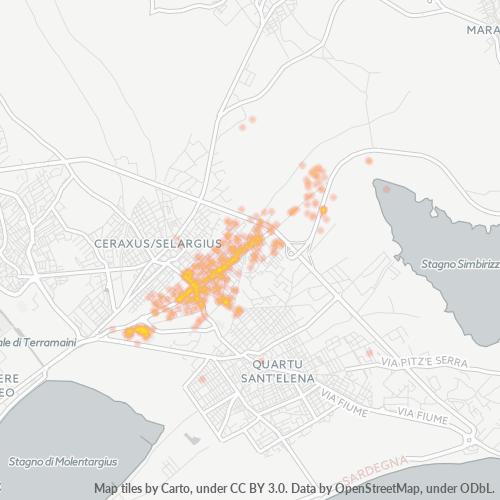 09044 Mappa di concentrazione per la densità di aziende