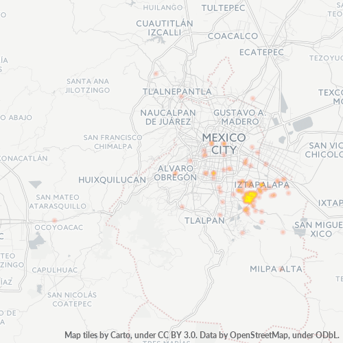 09860 Mapa de calor de densidad empresarial