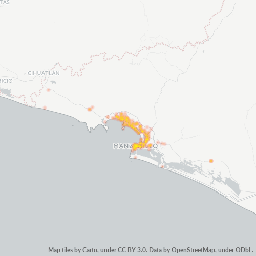 28200 Mapa de calor de densidad empresarial