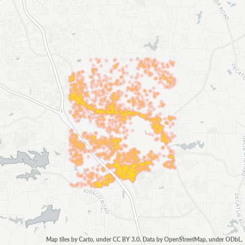 30281 Business Density Heatmap