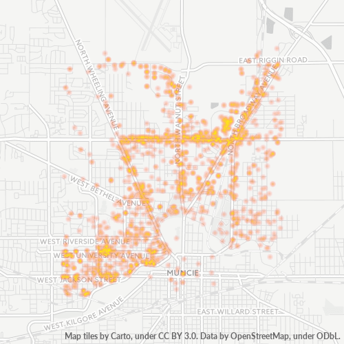 47303 Business Density Heatmap