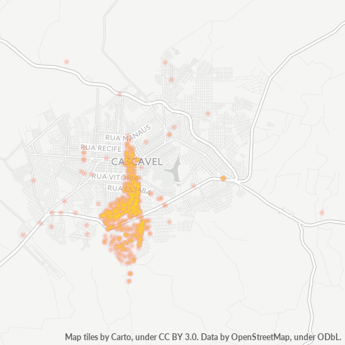 85803-000 Mapa de calor de densidad empresarial