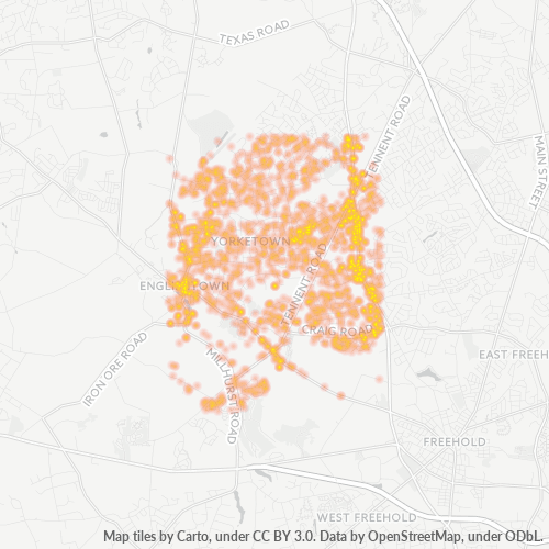 07726 Business Density Heatmap