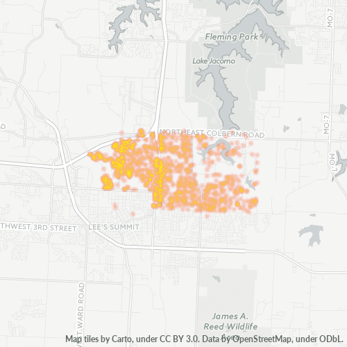 64086 Business Density Heatmap