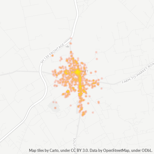 78644 Business Density Heatmap