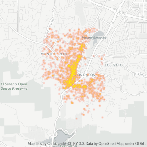 95030 Business Density Heatmap