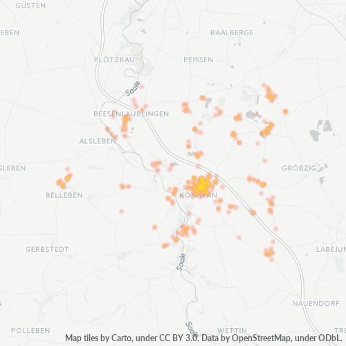 Heatmap für plz 06420