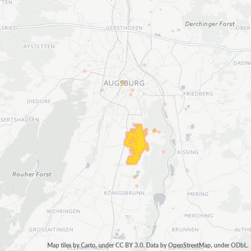Heatmap für plz 86179