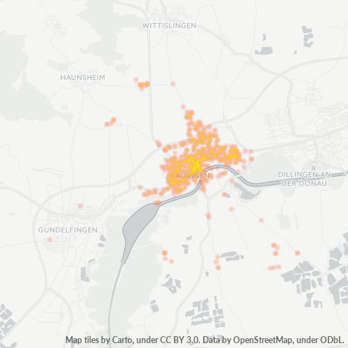 Heatmap für plz 89415