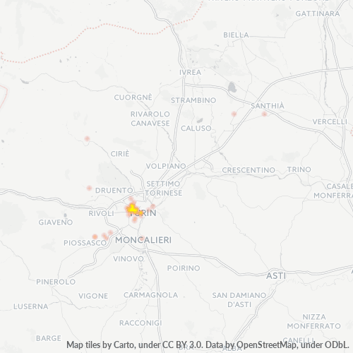 Mappa di calore per cap 10143