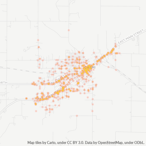 62821 Business Density Heatmap