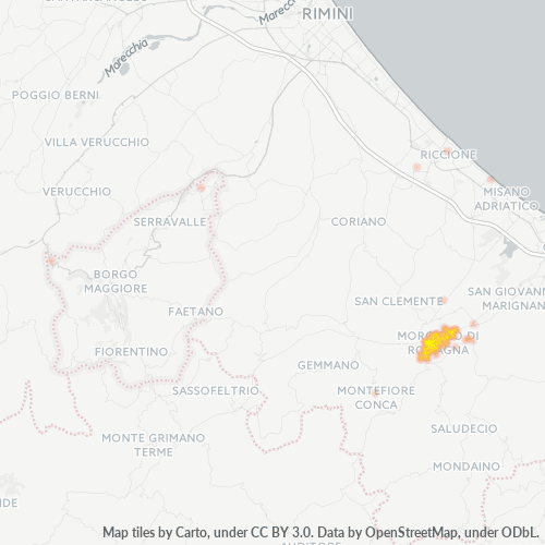 Mappa di calore per cap 47833