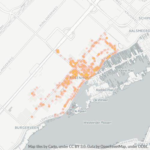 Heatmap voor postcode 1435