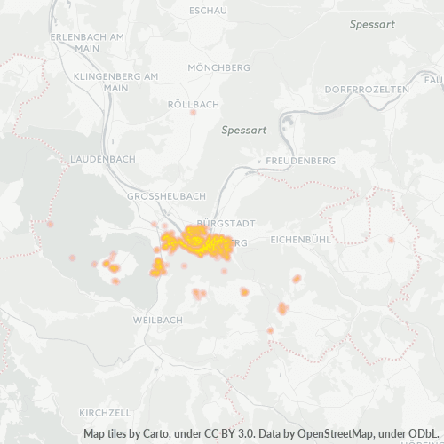 63897 Standortdichte-Heatmap