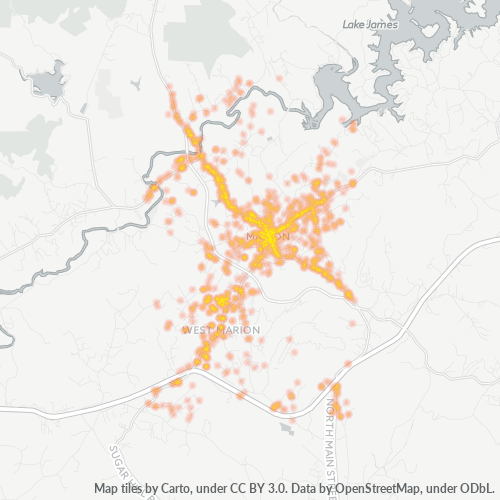 28752 Business Density Heatmap