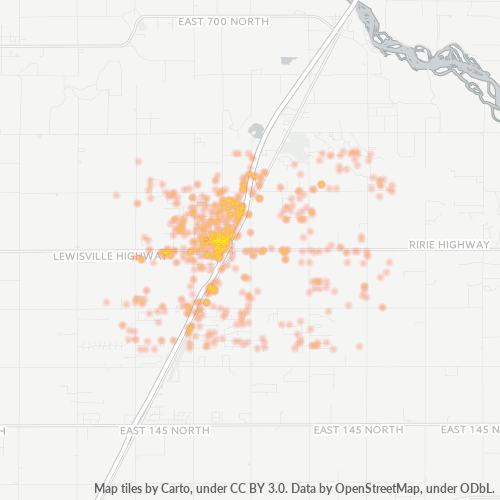 83442 Business Density Heatmap