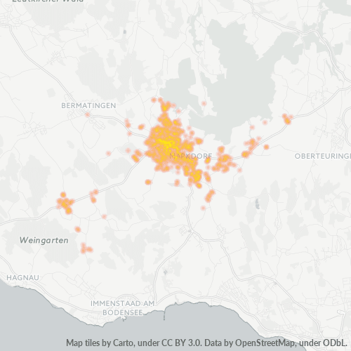 Heatmap für plz 88677