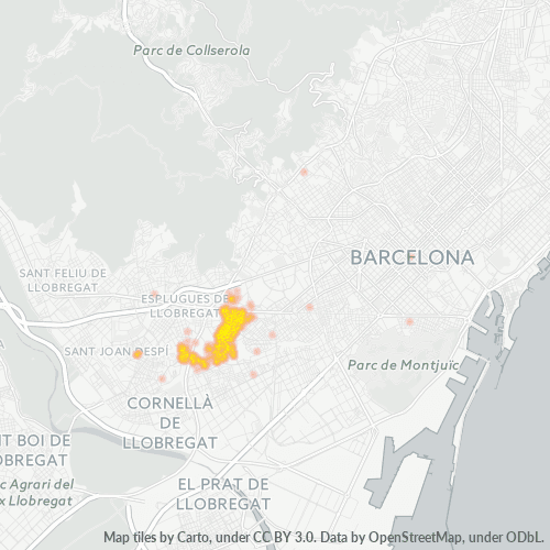 08906 Mapa de calor de densidad empresarial