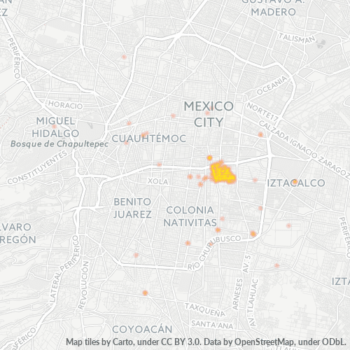 08300 Mapa de calor de densidad empresarial