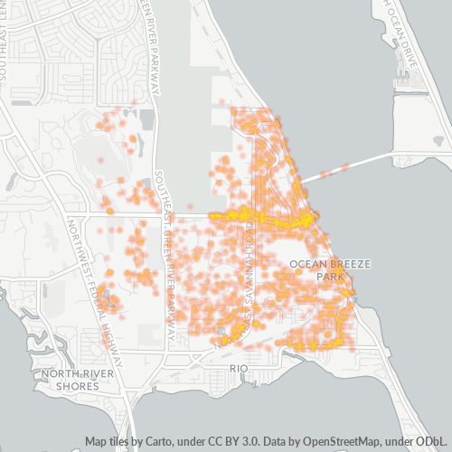 34957 Business Density Heatmap
