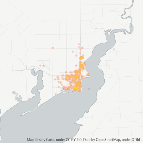 77465 Business Density Heatmap