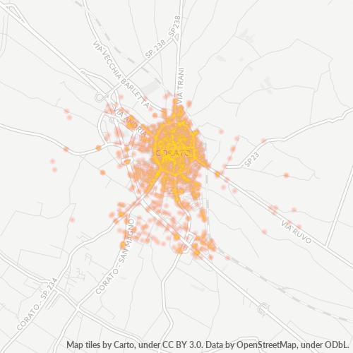 Mappa di calore per cap 70033