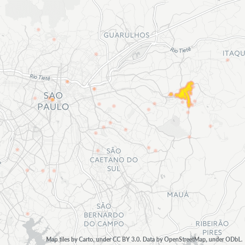 08210-000 Mapa de calor de densidad empresarial