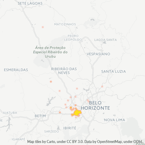 32210-000 Mapa de calor de densidad empresarial